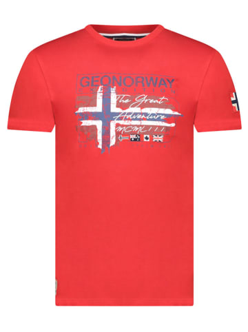 Geographical Norway Shirt "Jrusty" in Rot