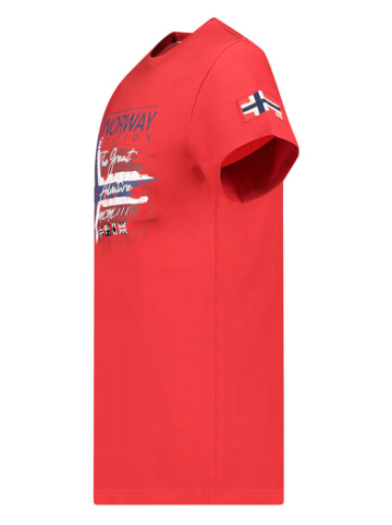 Geographical Norway Koszulka "Jrusty" w kolorze czerwonym