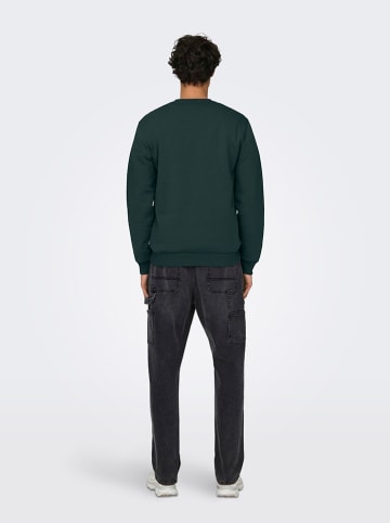 ONLY & SONS Sweatshirt "Ceres" in Dunkelgrün