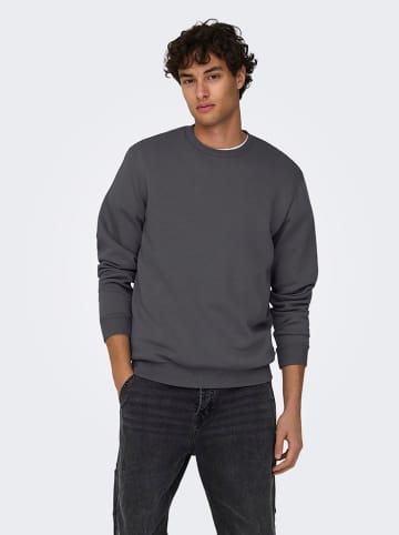 ONLY & SONS Sweatshirt "Ceres" in Dunkelgrau