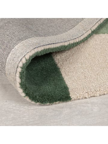 Flair Rugs Woll-Teppich "Glow" in Grün/ Blau