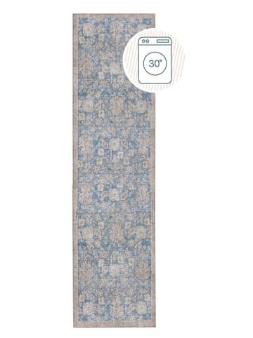 Flair Rugs Kurzflor-Läufer "Orelia" in Blau/ Beige