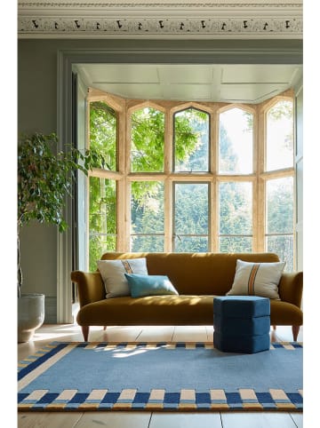 Flair Rugs Wollen tapijt "Lois Scallop" blauw/geel