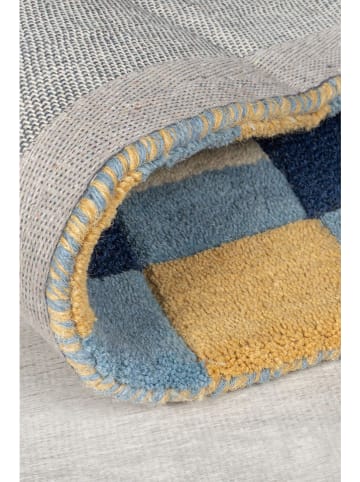 Flair Rugs Wełniany dywan "Lois Scallop" w kolorze żółto-niebieskim