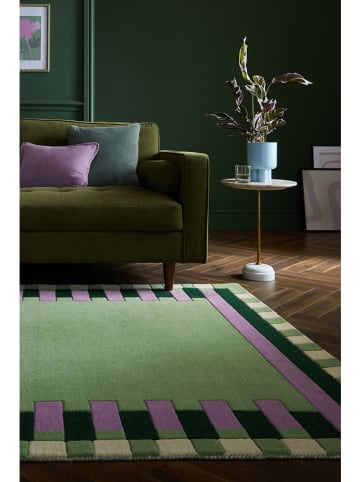 Flair Rugs Wełniany dywan "Lois Scallop" w kolorze fioletowo-zielonym