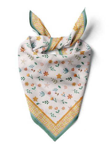 Lucky Bees Tuch in Creme/ Bunt - (L)55 x (B)55 cm