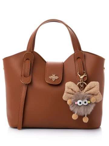 Lucky Bees Henkeltasche ''Celeste'' in Hellbraun - (B)25 x (H)21 x (T)11 cm