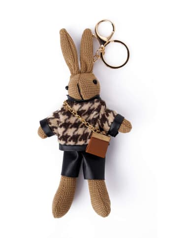 Lucky Bees Taschen-/ Schlüsselanhänger ''Rabbit'' in Hellbraun - (L)20 cm