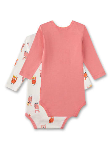 Sanetta 2er-Set: Bodys in Rosa/ Weiß