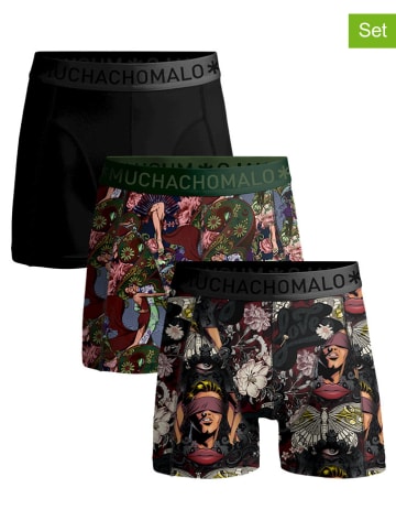 Muchachomalo 3-delige set: boxershorts zwart/meerkleurig