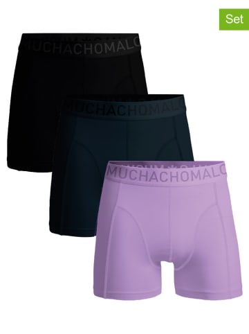 Muchachomalo 3-delige set: boxershorts donkerblauw/paars/zwart