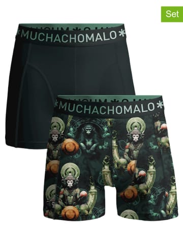 Muchachomalo 2er-Set: Boxershorts in Grün/ Bunt