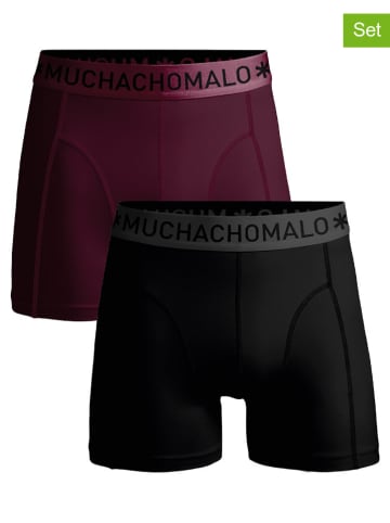 Muchachomalo 2er-Set: Boxershorts in Rot/ Schwarz