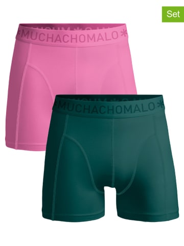 Muchachomalo 2er-Set: Boxershorts in Grün/ Rosa