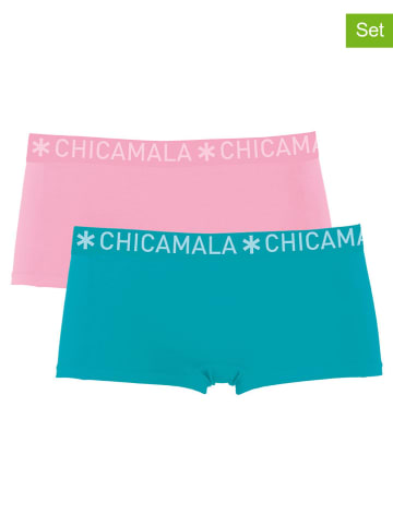 Muchachomalo 2-delige set: hipsters turquoise/lichtroze