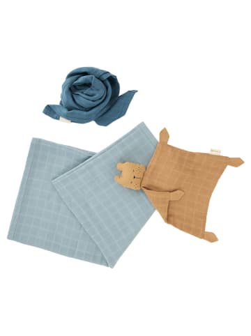 FABELAB 3tlg. Geschenkset in Blau/ Hellbraun