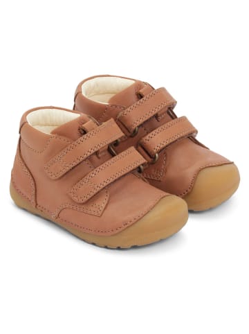 Bundgaard Skórzane buty "Petit Strap" w kolorze pomarańczowym do nauki chodzenia