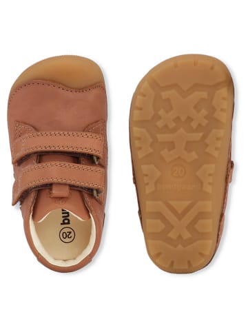 Bundgaard Skórzane buty "Petit Strap" w kolorze pomarańczowym do nauki chodzenia