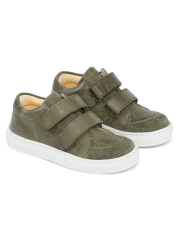 Bundgaard Leder-Sneakers "Skate Strap" in Khaki