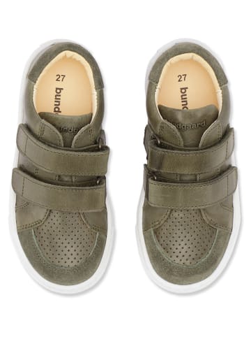 Bundgaard Leder-Sneakers "Skate Strap" in Khaki