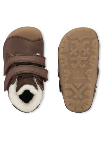 Bundgaard Buty "Petit Mid Winter Strap" w kolorze brązowym do nauki chodzenia