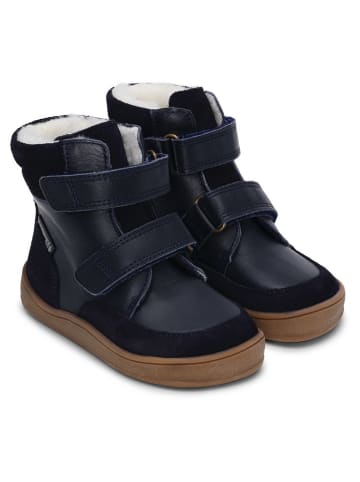 Bundgaard Skórzane botki "Basil Strap II TEX" w kolorze granatowym