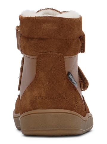 Bundgaard Skórzane botki "Basil Strap Mini II TEX" w kolorze jasnobrązowym