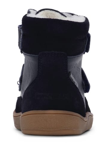Bundgaard Skórzane botki "Basil Strap Mini II TEX" w kolorze granatowym
