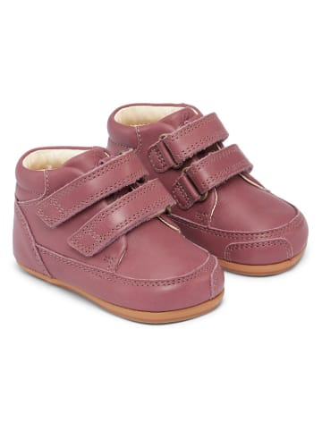 Bundgaard Skórzane buty "Prewalker II Strap" w kolorze jasnoróżowym do nauki chodzenia