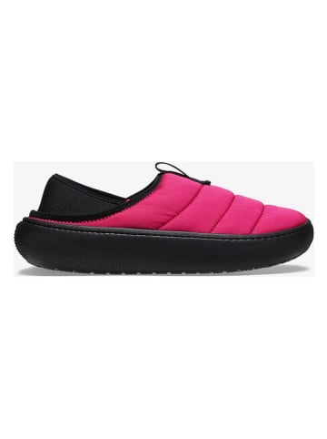 Crocs Slipper "Classic Puff Moc" in Pink/ Schwarz