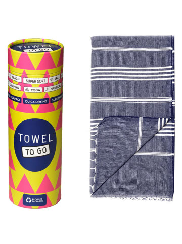 Towel to Go Hamamtuch in Dunkelblau - (L)180 x (B)100 cm