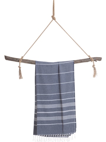 Towel to Go Hamamtuch in Dunkelblau - (L)180 x (B)100 cm