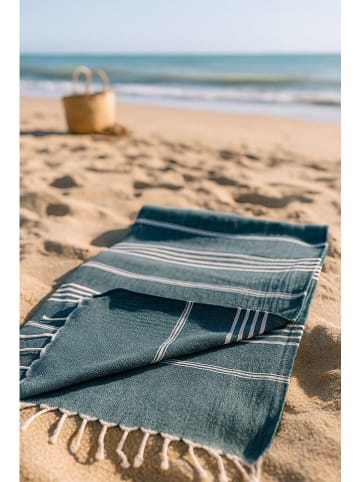 Towel to Go Hamamtuch in Dunkelblau - (L)180 x (B)100 cm