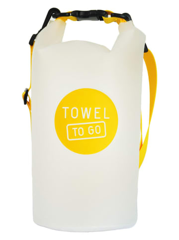 Towel to Go 2tlg. Set: Hamamtuch & Tasche in Blau/ Weiß/ Gelb