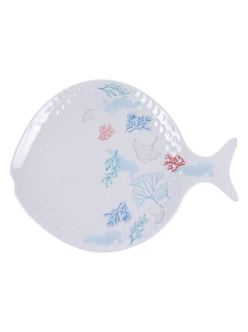 Amadeus Servierplatte ''Isao'' in Weiß/ Hellblau - (L)30 x (B)23 cm