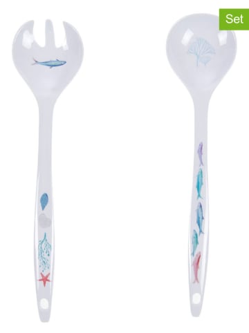 Amadeus 2tlg. Salatbesteck-Set ''Isao'' in Weiß - (L)29,3 cm