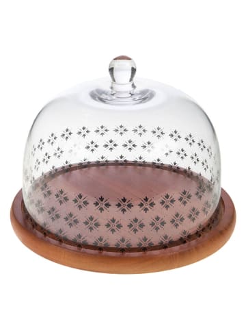 Amadeus Servierglocke ''Olivia'' in Braun/ Schwarz - (H)19 x Ø 22 cm