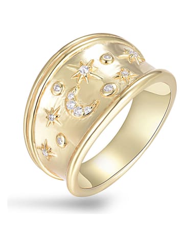 Les Petites Précieuses Vergulde ring met edelstenen