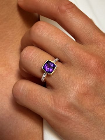 Les Petites Précieuses Vergold. Ring mit Edelsteinen