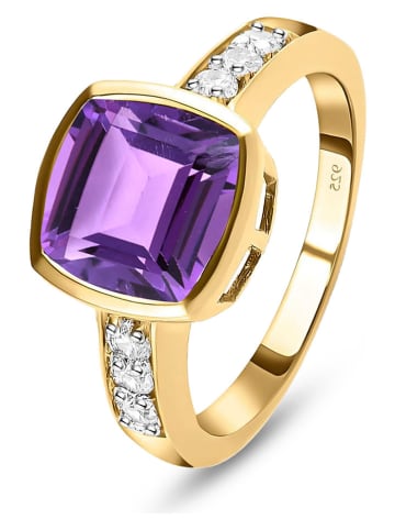 Les Petites Précieuses Vergold. Ring mit Edelsteinen