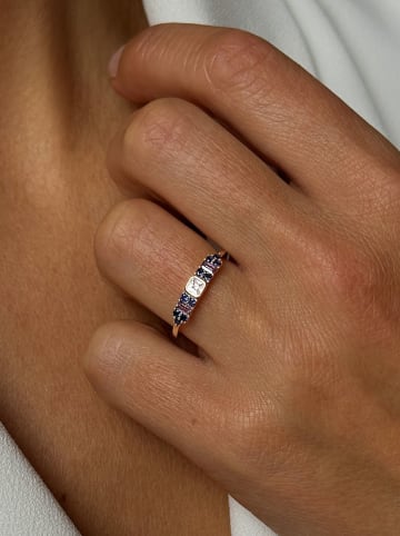 Les Petites Précieuses Vergold. Ring mit Edelsteinen