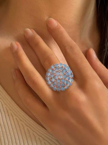 Les Petites Précieuses Rosévergold. Ring mit Edelsteinen