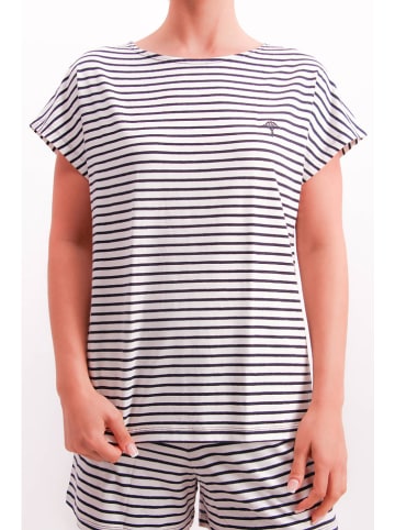 Joop! Bodywear Pyjamatop wit/zwart