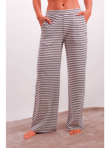 Joop! Bodywear Pyjama-Hose in Weiß/ Schwarz