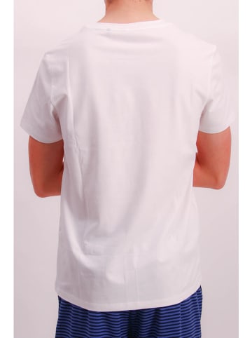 Joop! Bodywear Pyjama in Weiß/ Blau