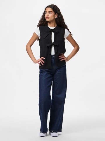 Pieces Gebreide gilet "Pcsilly" zwart