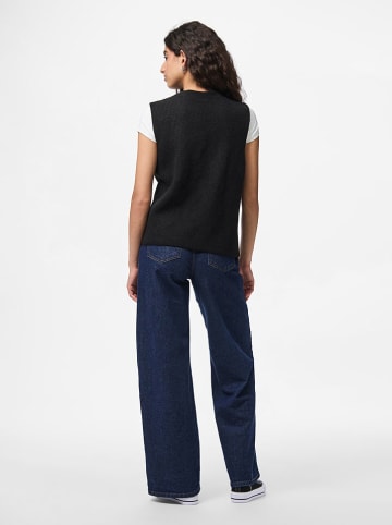 Pieces Gebreide gilet "Pcsilly" zwart