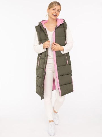 Zwillingsherz Steppweste "Smile" in Khaki