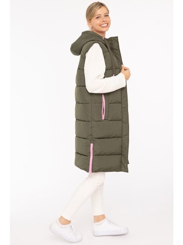 Zwillingsherz Steppweste "Smile" in Khaki
