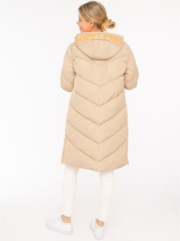 Zwillingsherz Steppmantel "Happy Vibes" in Beige